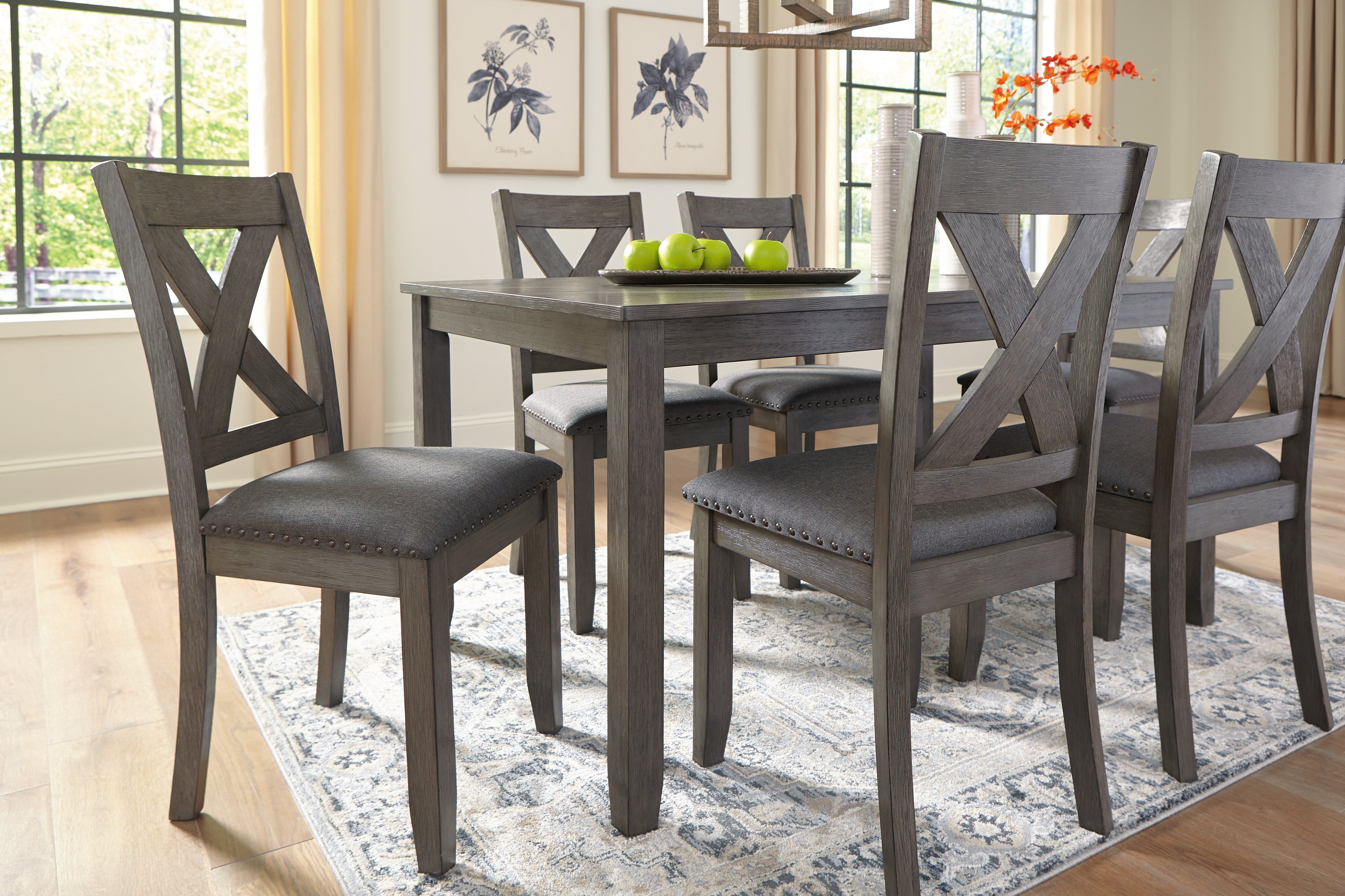 Furniture City Laplace - Ashley Furniture - Caitbrook Dining Room - RECT DRM Table Set (7/CN) / Gray - D388-425