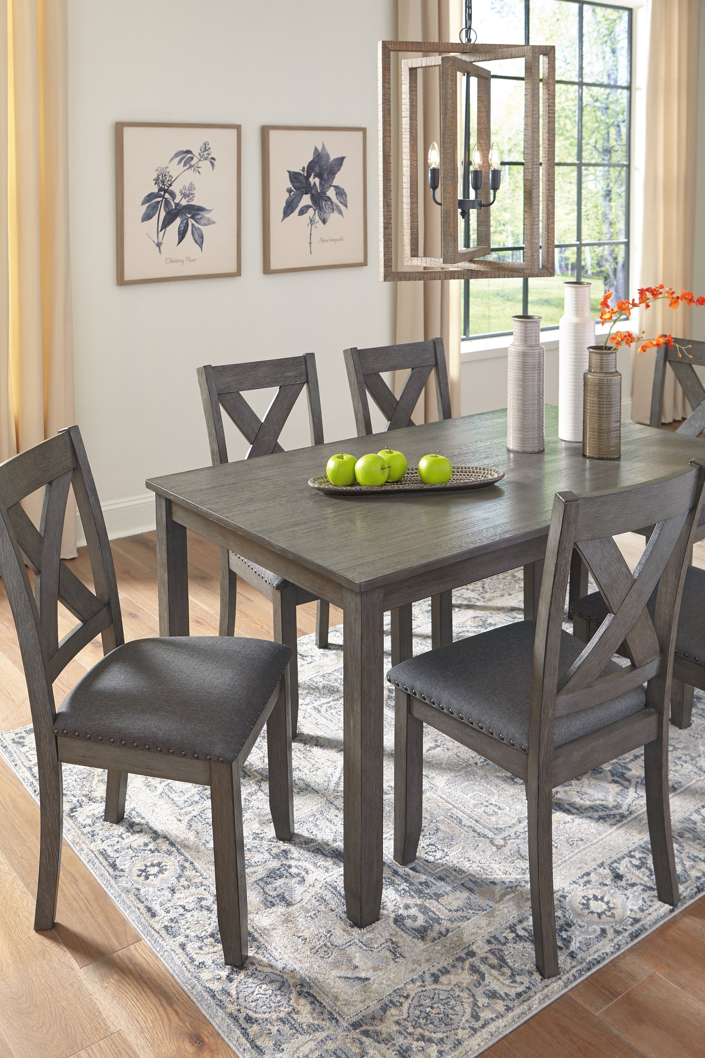 Furniture City Laplace - Ashley Furniture - Caitbrook Dining Room - RECT DRM Table Set (7/CN) / Gray - D388-425