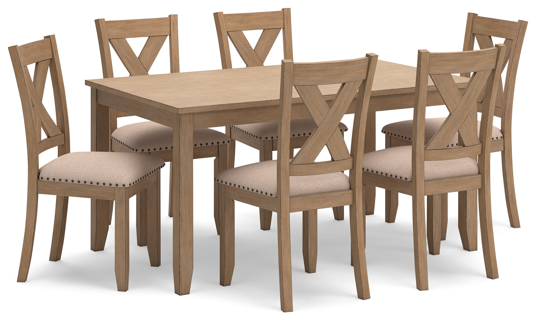 Furniture City Laplace - Ashley Furniture - Sanbriar Dining Room - RECT DRM Table Set (7/CN) - D393-425