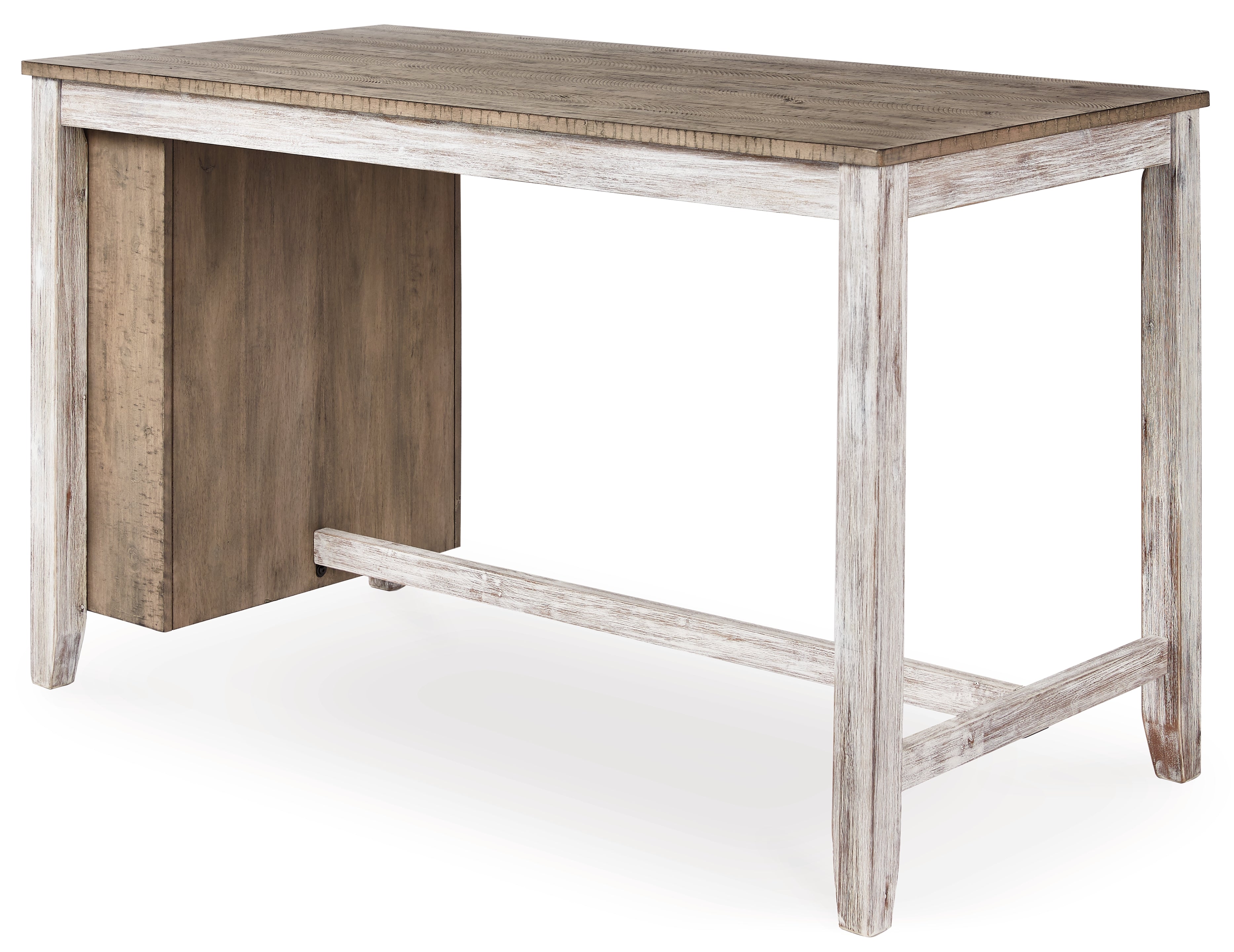 Furniture City Laplace - Ashley Furniture - Skempton Dining Room - RECT Counter Table w/Storage / White/Light Brown - D394-32