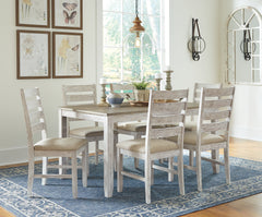 Furniture City Laplace - Ashley Furniture - Skempton Dining Room - RECT DRM Table w/Storage / White/Light Brown - D394-25
