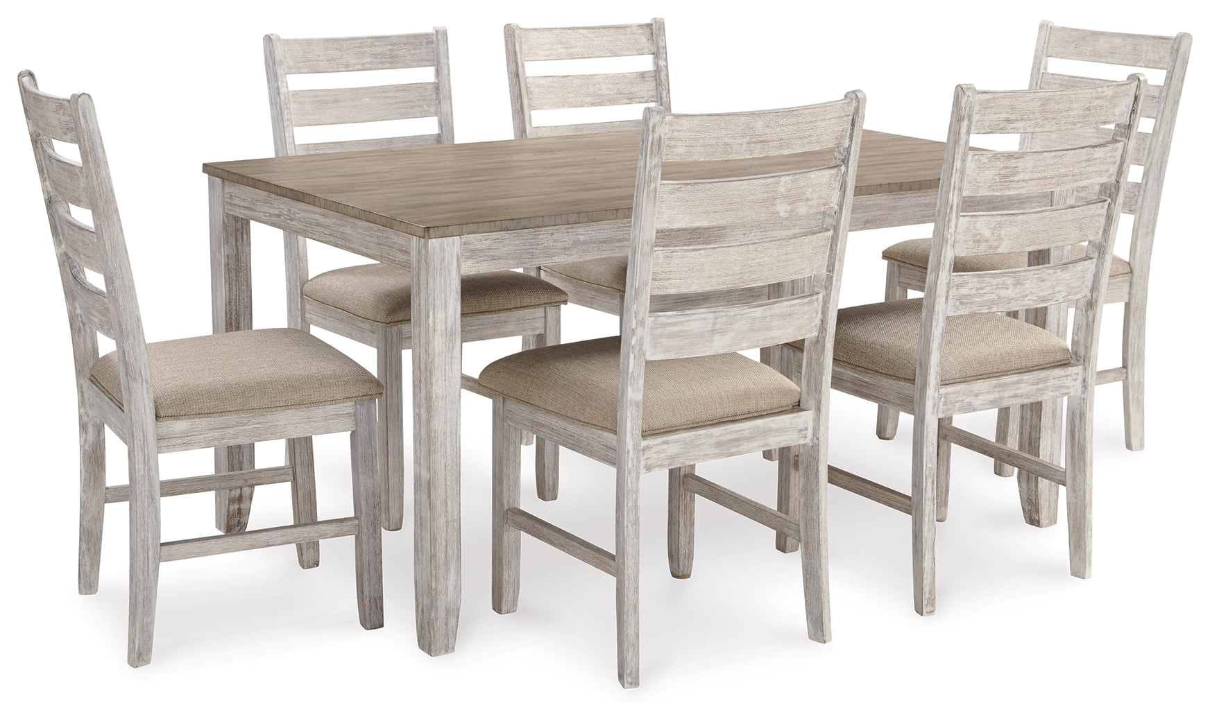 Furniture City Laplace - Ashley Furniture - Skempton Dining Room - RECT DRM Table w/Storage / White/Light Brown - D394-25