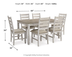 Furniture City Laplace - Ashley Furniture - Skempton Dining Room - RECT DRM Table w/Storage / White/Light Brown - D394-25