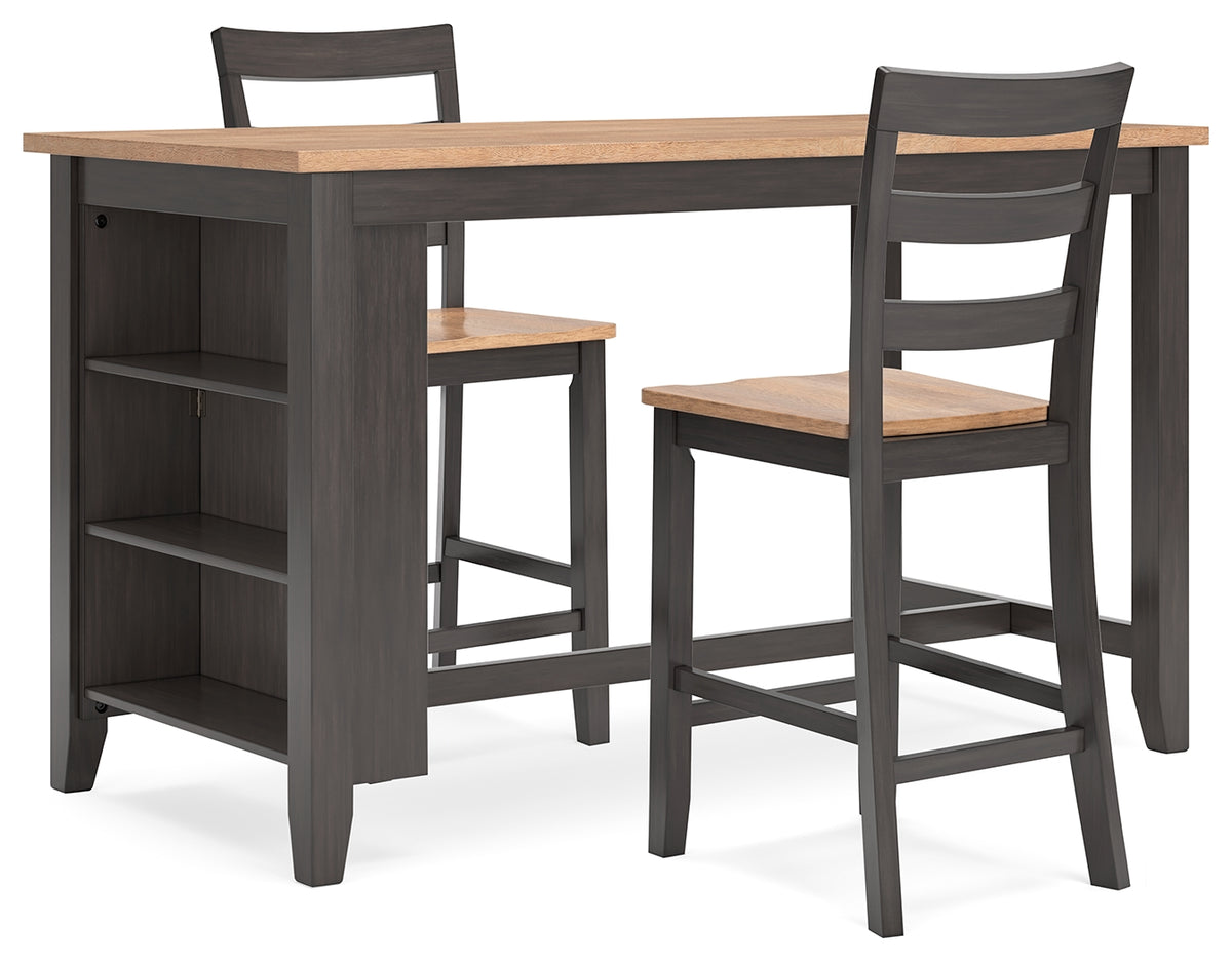 Furniture City Laplace - Ashley Furniture - Gesthaven Counter Height Dining Table and 2 Barstools - Counter Height Dining Table and 2 Barstools - D396D3