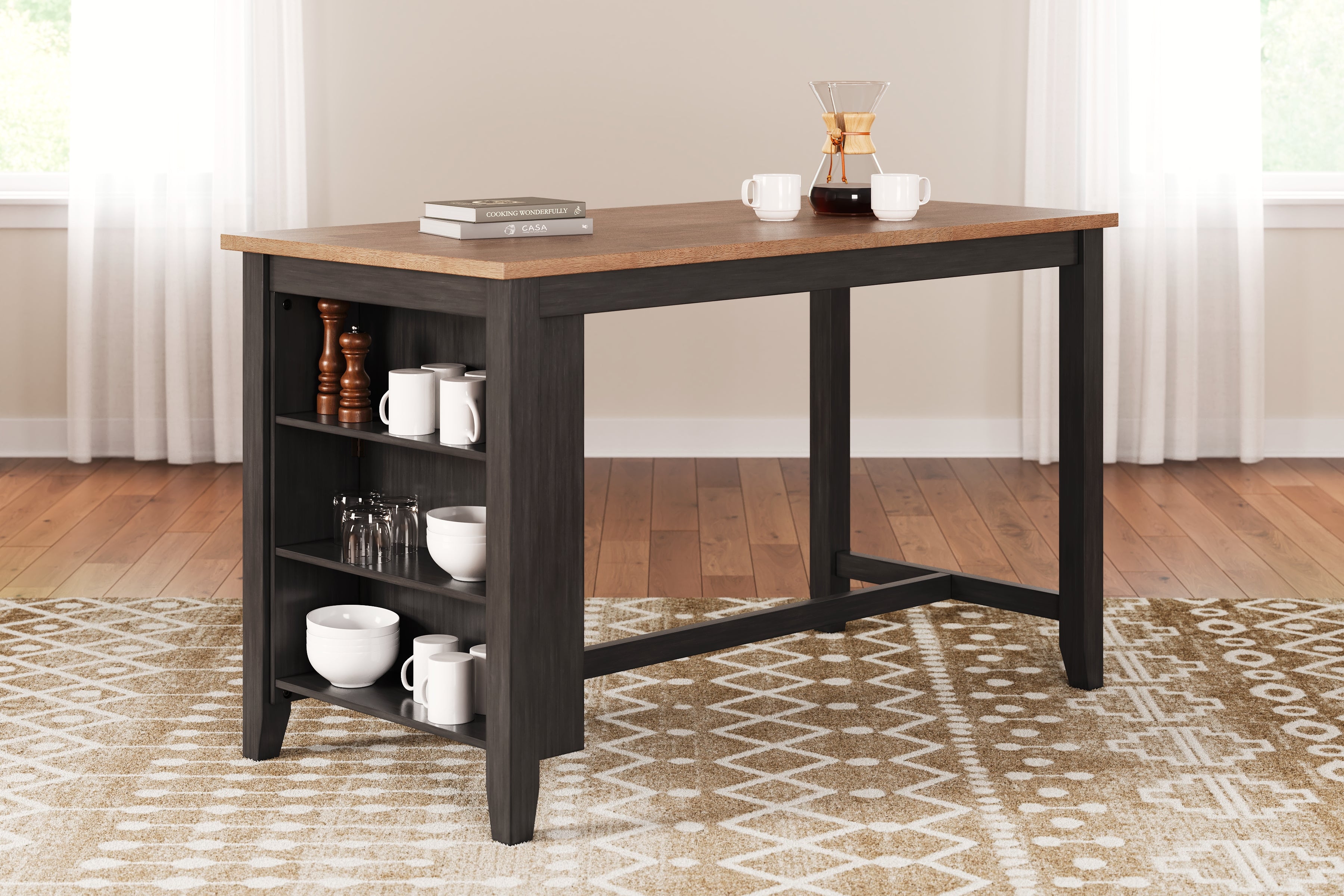 Furniture City Laplace - Ashley Furniture - Gesthaven Counter Height Dining Table - RECT Dining Room Counter Table / Natural/Brown - D396-13