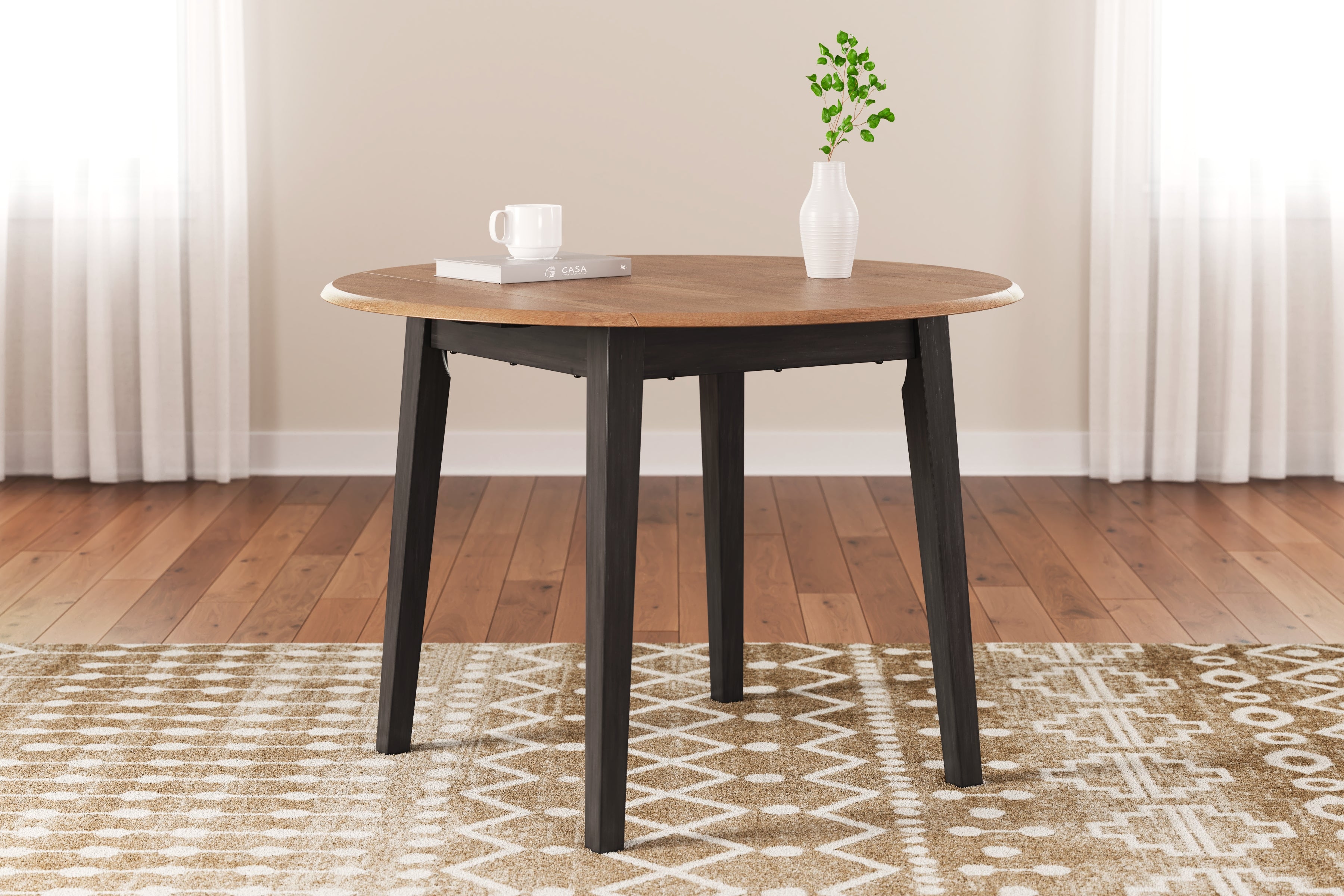 Furniture City Laplace - Ashley Furniture - Gesthaven Dining Drop Leaf Table - Round DRM Drop Leaf Table / Natural/Brown - D396-15