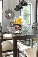 Furniture City Laplace - Ashley Furniture - Rokane Dining Room - Dining Room Table Set (7/CN) / Brown - D397-425