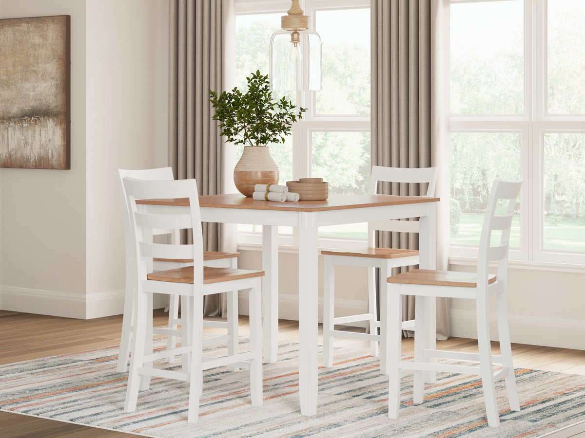 Furniture City Laplace - Ashley Furniture - Gesthaven Counter Height Dining Table and 4 Barstools (Set of 5) - DRM Counter Table Set (5/CN) - D398-223