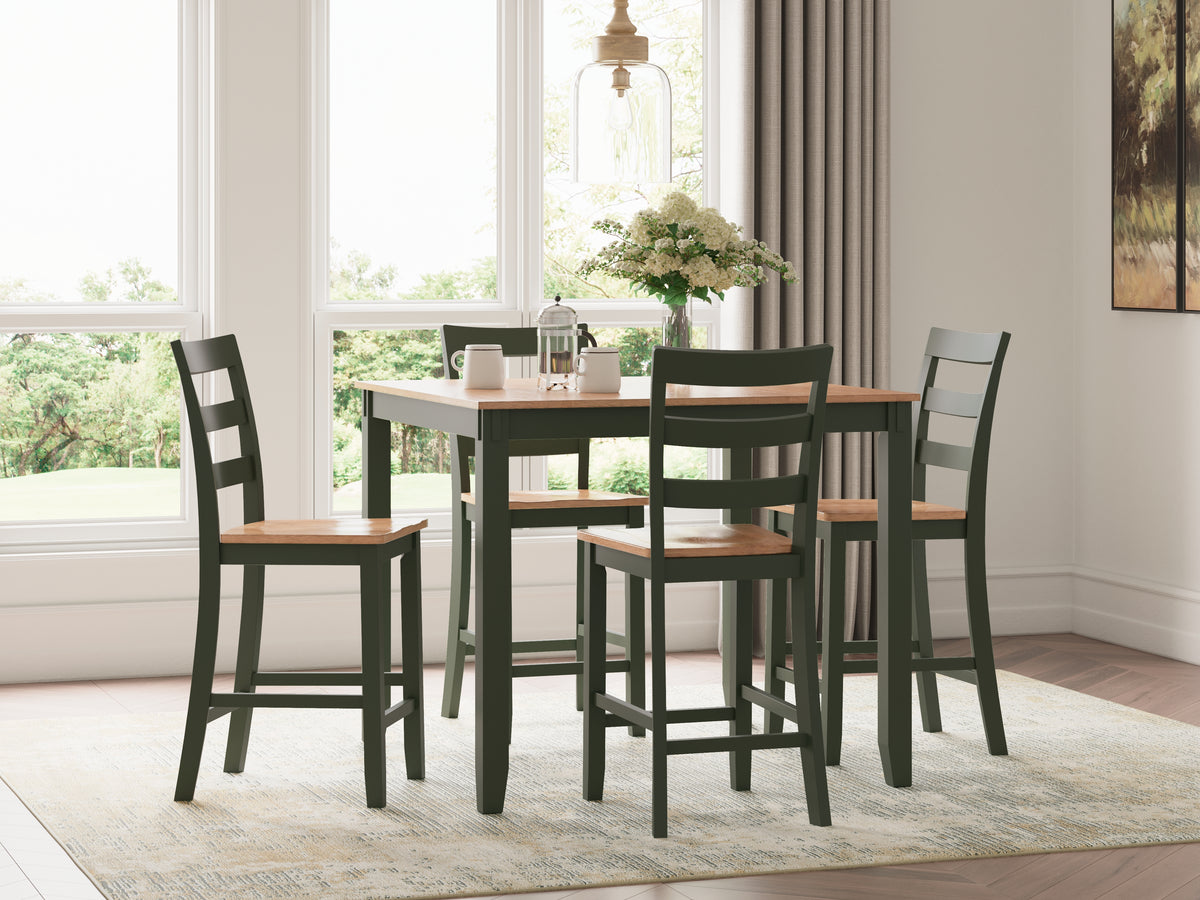 Furniture City Laplace - Ashley Furniture - Gesthaven Counter Height Dining Table and 4 Barstools (Set of 5) - DRM Counter Table Set (5/CN) - D401-223