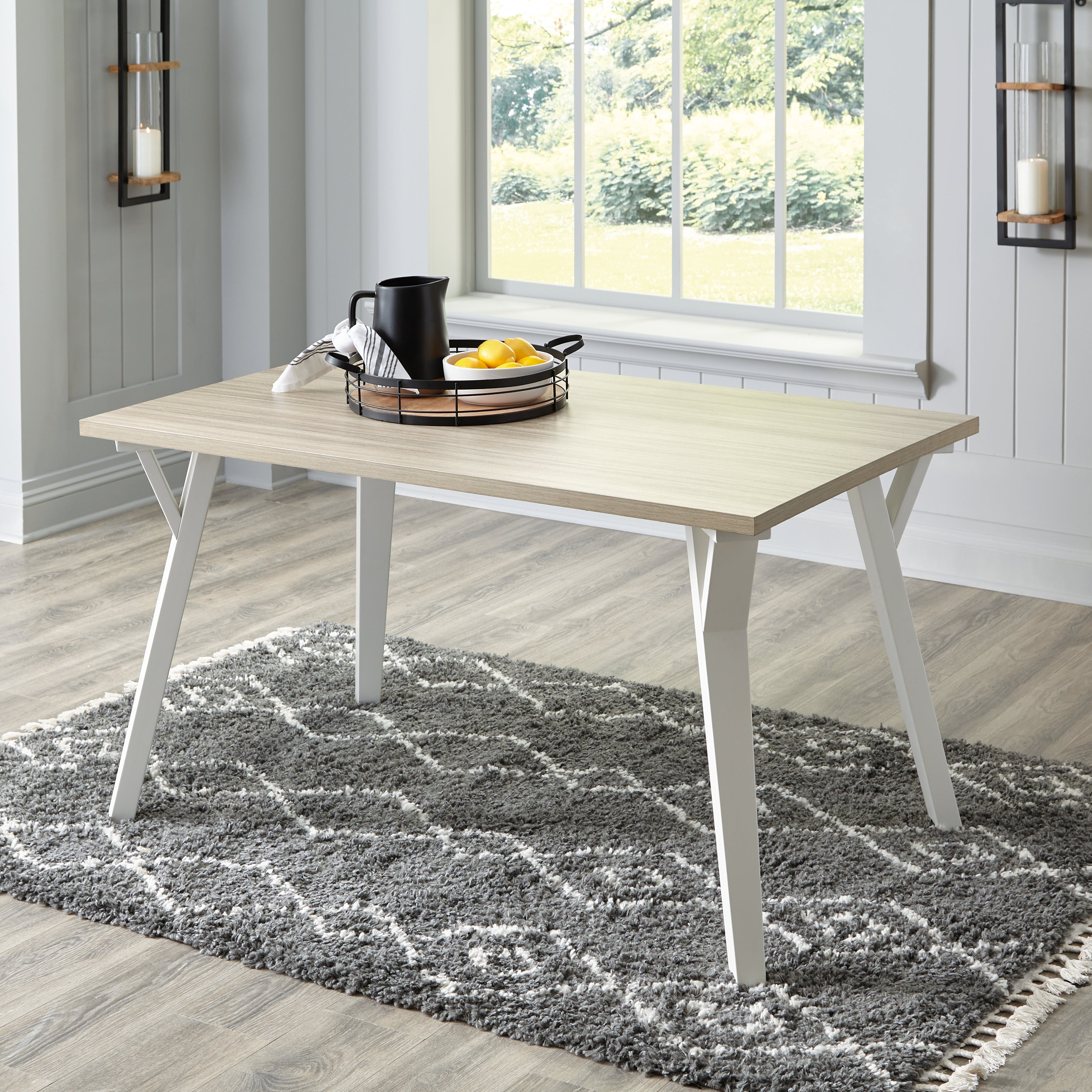 Furniture City Laplace - Ashley Furniture - Grannen Dining Room - Rectangular Dining Room Table / White/Natural - D407-25