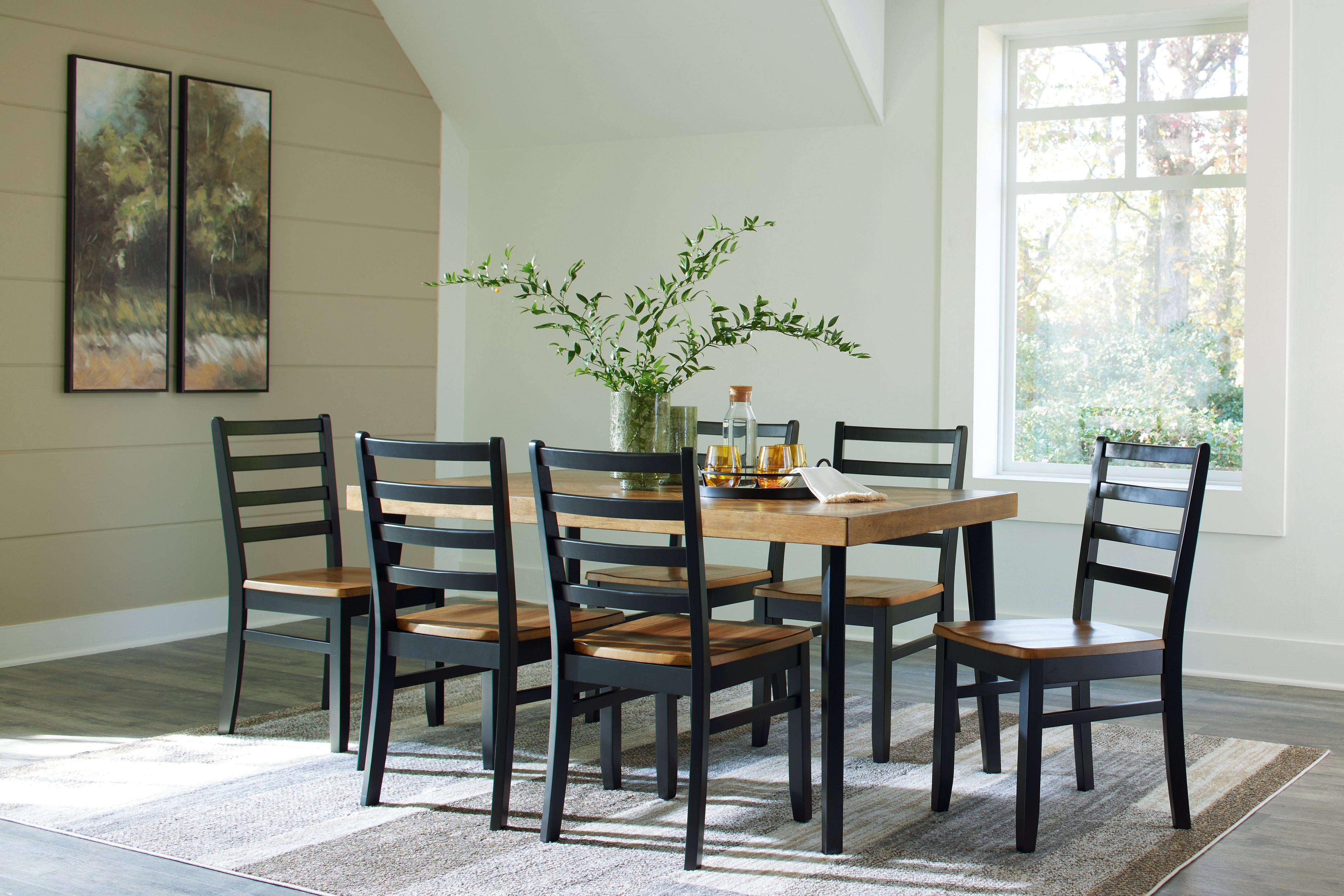 Furniture City Laplace - Ashley Furniture - Blondon Dining Room - RECT DRM Table Set (7/CN) - D413-425
