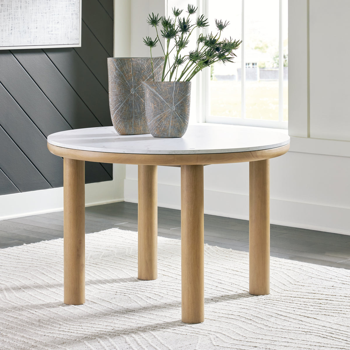 Furniture City Laplace - Ashley Furniture - Sawdyn Dining Room - Round Dining Room Table - D427-15