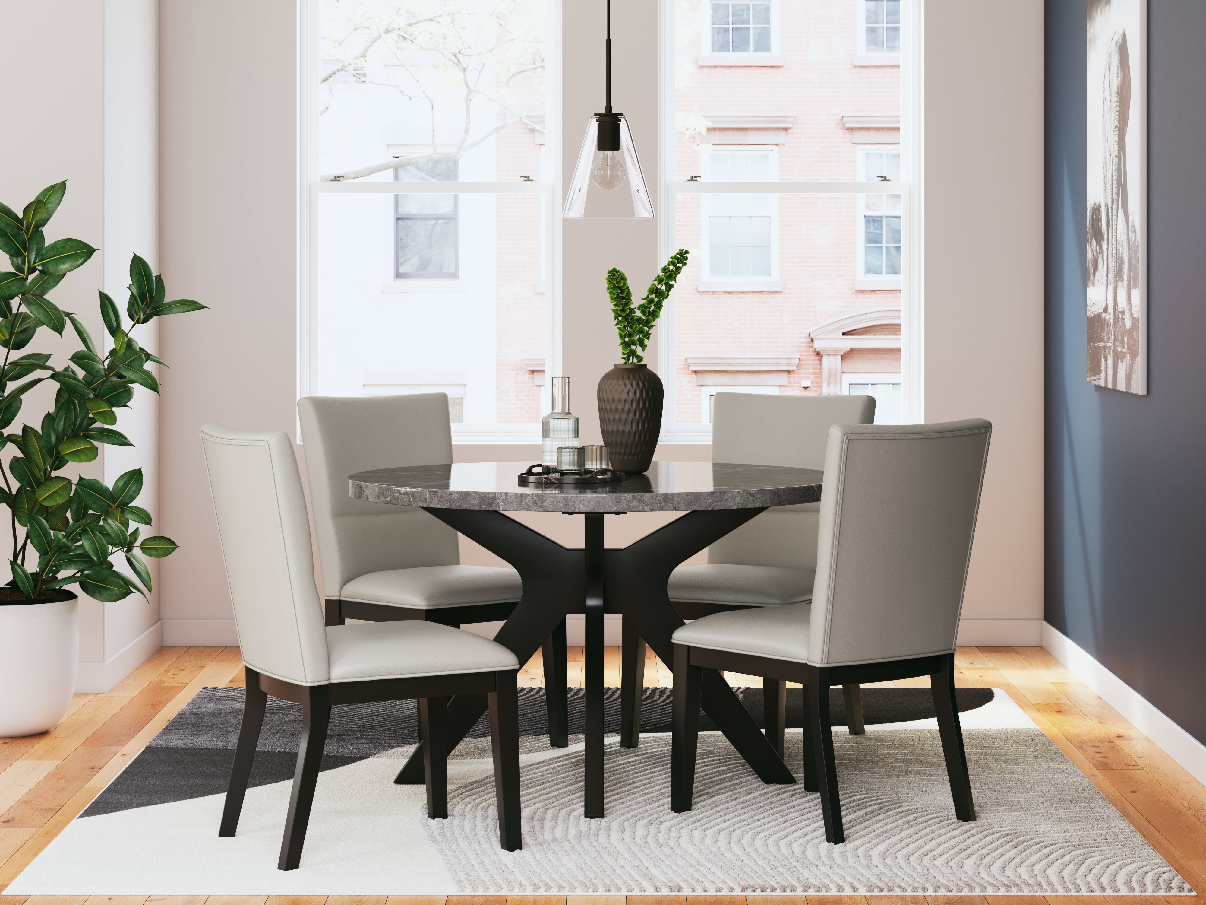 Furniture City Laplace - Ashley Furniture - Glinari Dining Table and 4 Chairs - Dining Table and 4 Chairs - D476D1