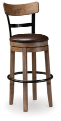 Furniture City Laplace - Ashley Furniture - Pinnadel Dining Room - UPH Swivel Barstool (1/CN) / Light Brown - D542-124