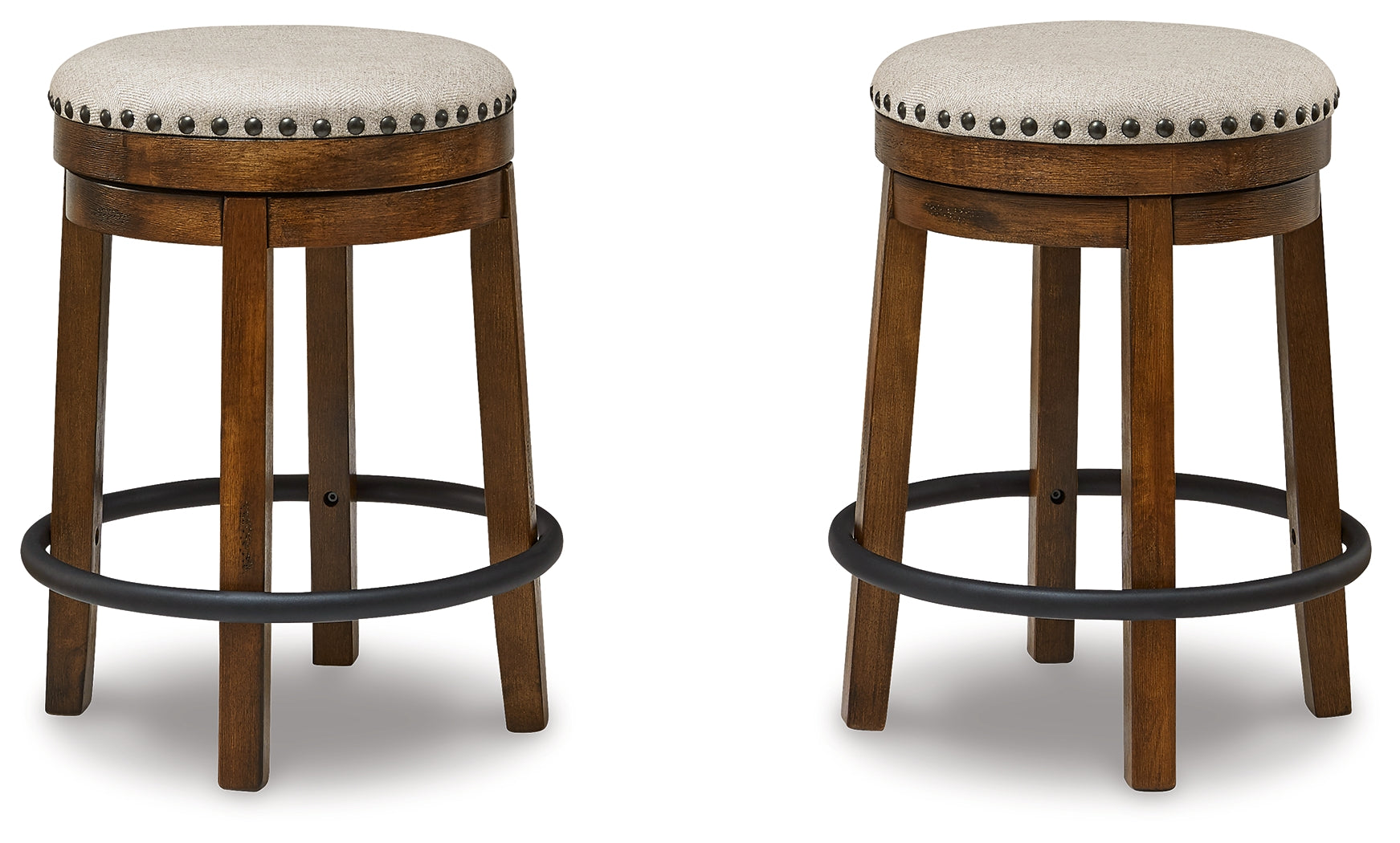 Furniture City Laplace - Ashley Furniture - Valebeck Dining Room - UPH Swivel Stool (1/CN) / Brown/Black - D546-124