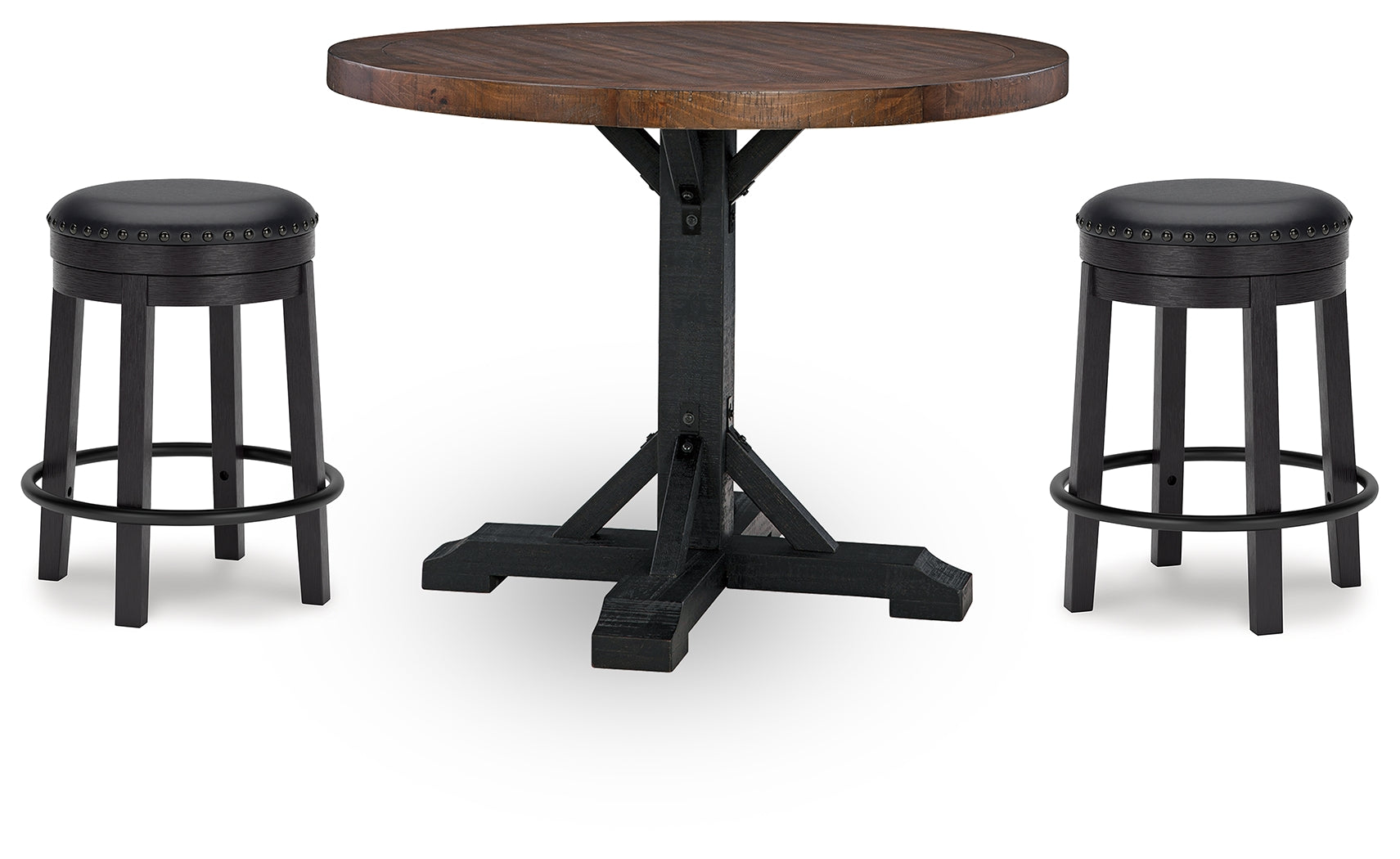 Furniture City Laplace - Ashley Furniture - Valebeck Counter Height Dining Table and 2 Barstools - Counter Height Dining Table and 2 Barstools / Multi - D546D28