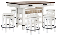 Furniture City Laplace - Ashley Furniture - Valebeck Counter Height Dining Table and 6 Barstools - Counter Height Dining Table and 6 Barstools - D546D33