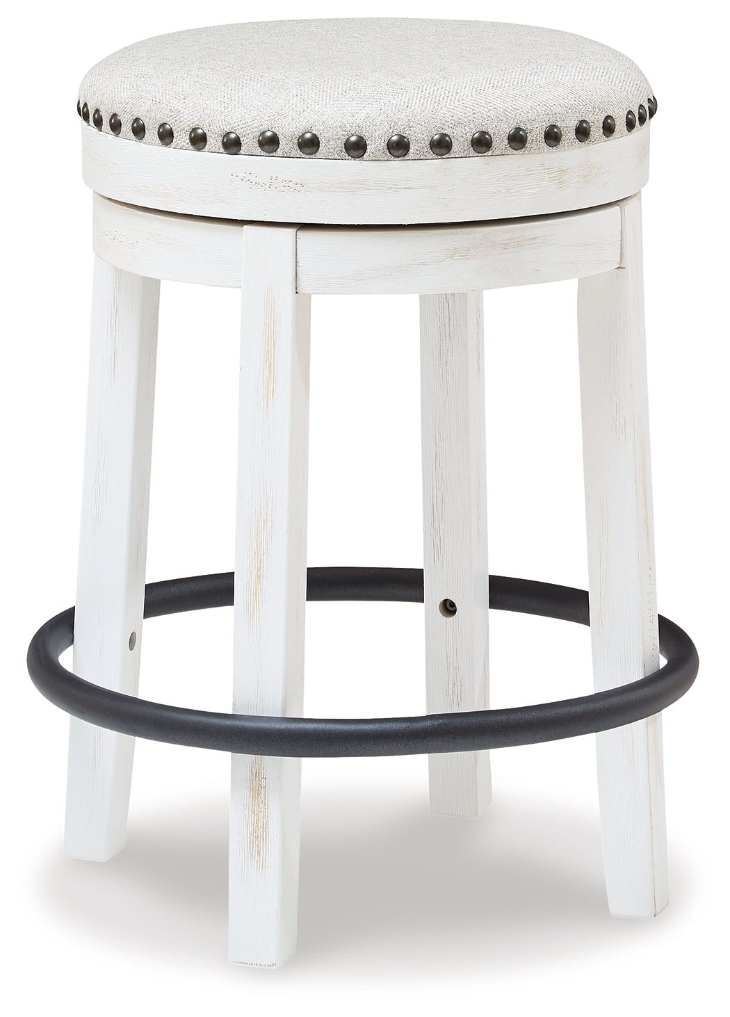 Furniture City Laplace - Ashley Furniture - Valebeck Dining Room - UPH Swivel Stool (1/CN) / White/Black - D546-324