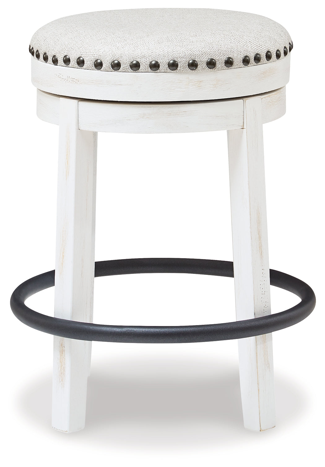Furniture City Laplace - Ashley Furniture - Valebeck Dining Room - UPH Swivel Stool (1/CN) / White/Black - D546-324
