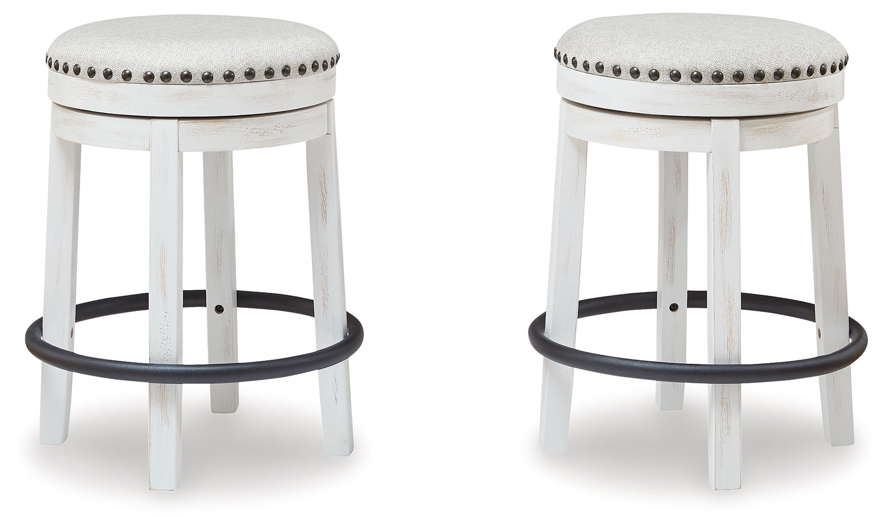 Furniture City Laplace - Ashley Furniture - Valebeck Dining Room - UPH Swivel Stool (1/CN) / White/Black - D546-324