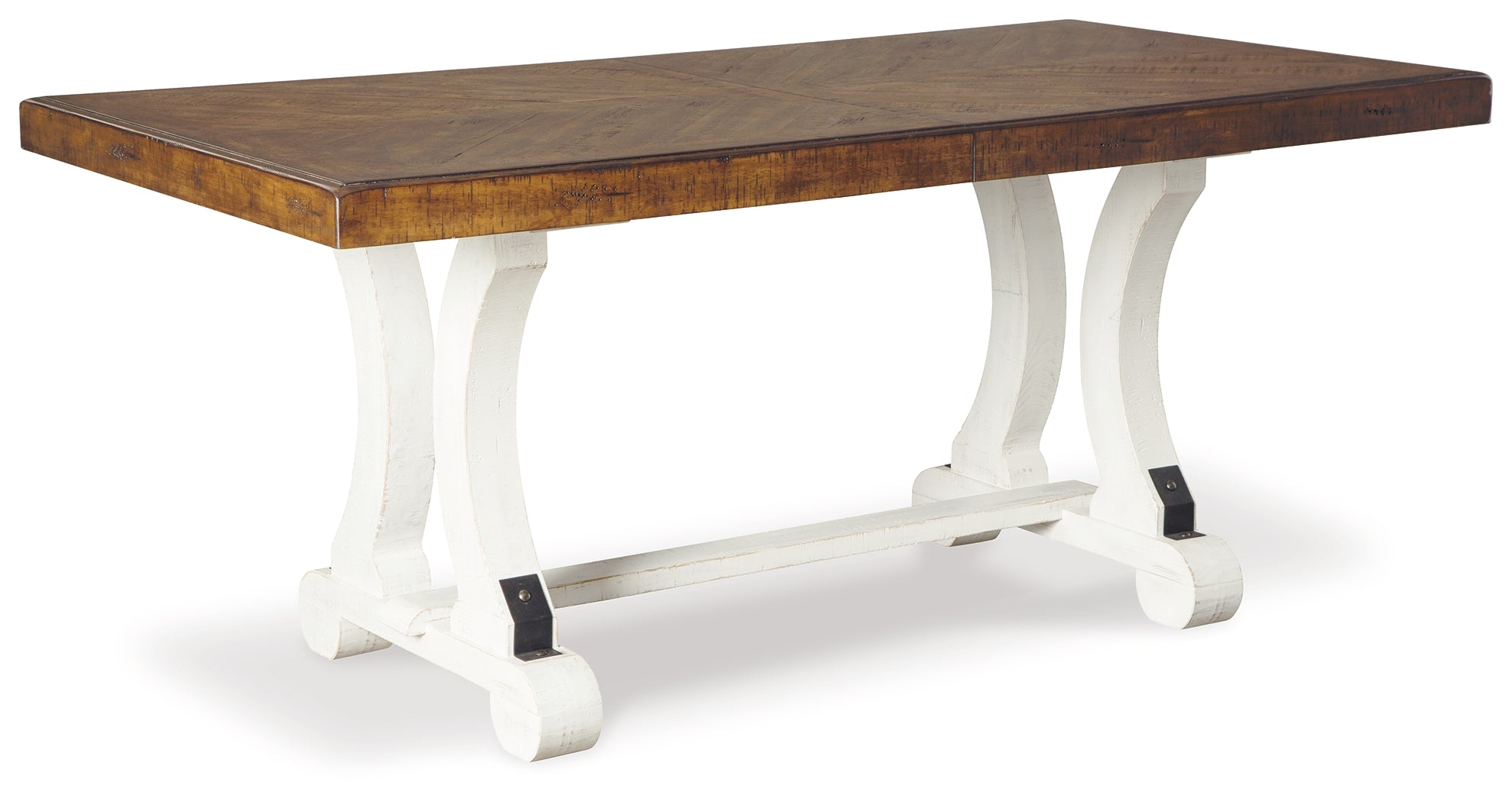 Furniture City Laplace - Ashley Furniture - Valebeck Dining Room - Rectangular Dining Room Table / White/Brown - D546-35