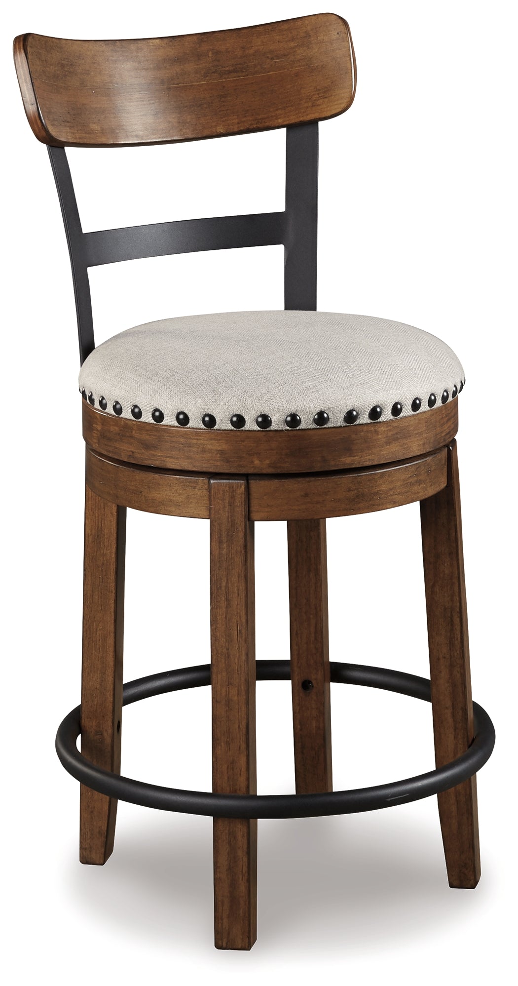 Furniture City Laplace - Ashley Furniture - Valebeck Dining Room - UPH Swivel Barstool (1/CN) / Brown - D546-424