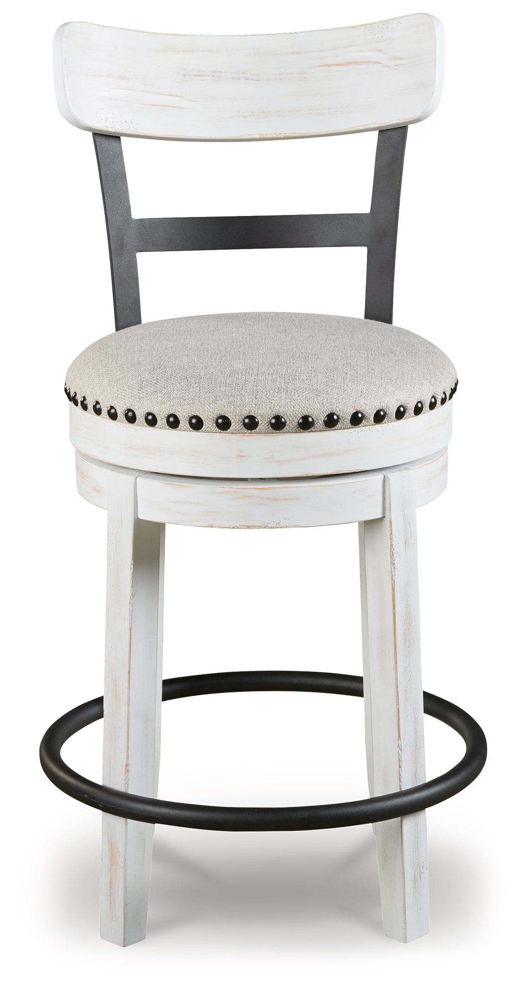 Furniture City Laplace - Ashley Furniture - Valebeck Dining Room - UPH Swivel Barstool (1/CN) / White - D546-524