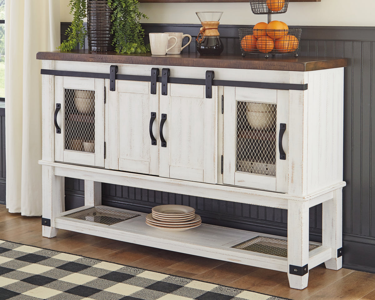 Furniture City Laplace - Ashley Furniture - Valebeck Dining Room - UPH Swivel Stool (1/CN) / White/Black - D546-324