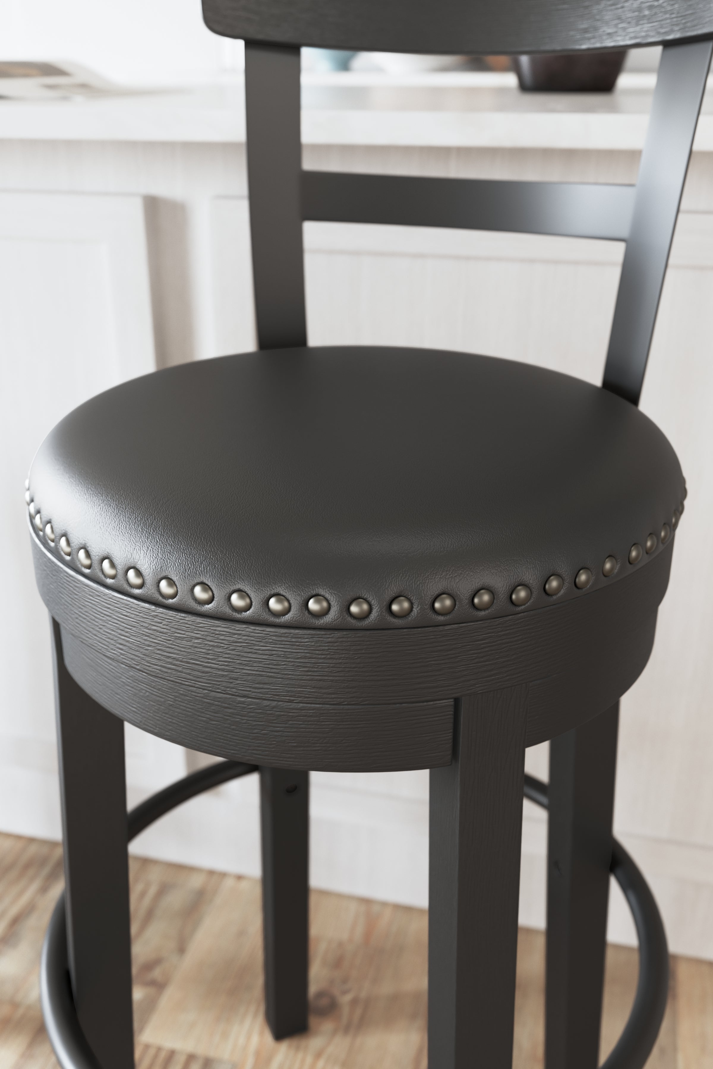 Furniture City Laplace - Ashley Furniture - Valebeck Dining Room - Tall UPH Swivel Barstool(1/CN) / Black - D546-630