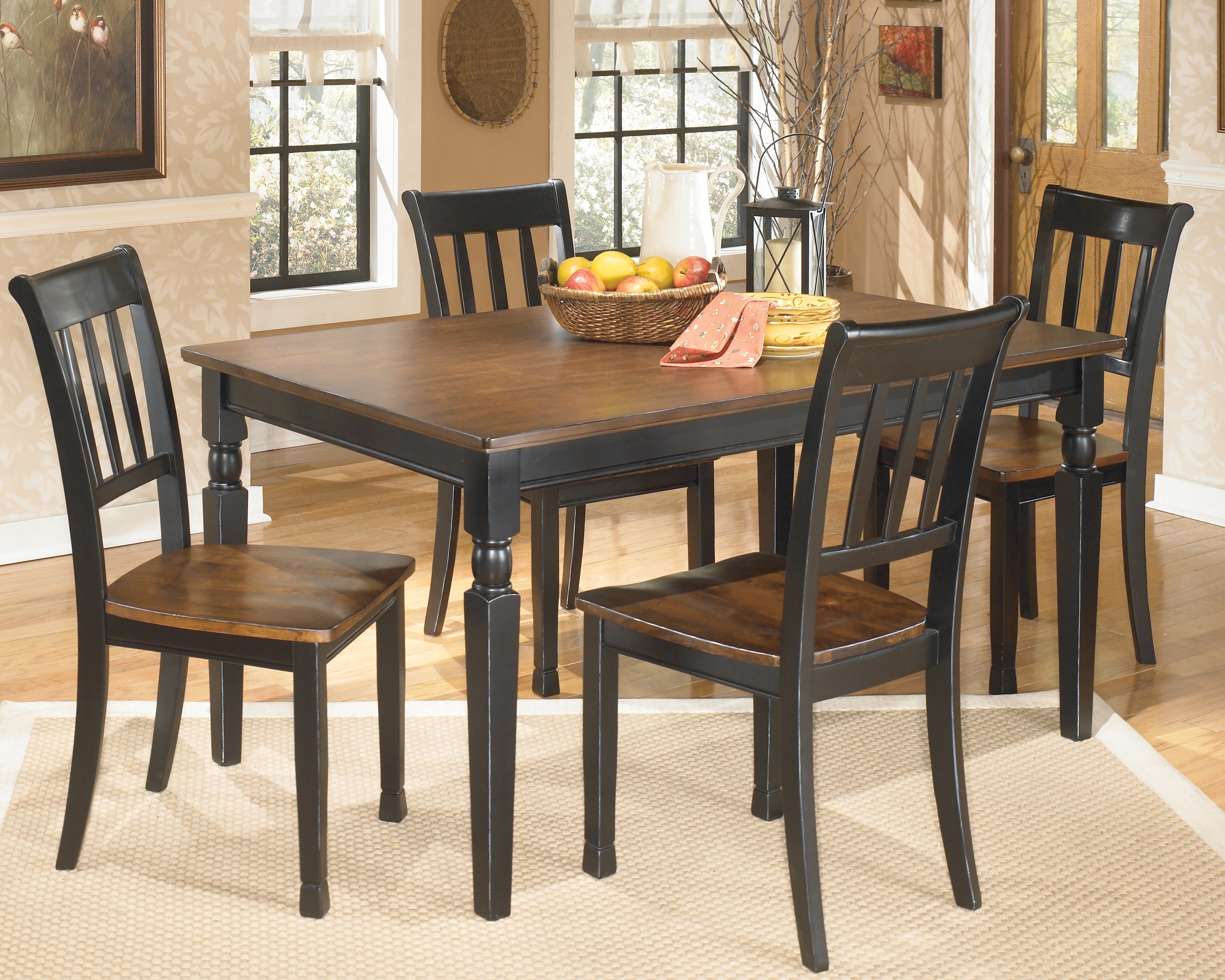 Furniture City Laplace - Ashley Furniture - Owingsville Dining Table and 4 Chairs - Dining Table and 4 Chairs - D580D8