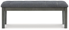 Furniture City Laplace - Ashley Furniture - Hallanden Dining Room - Large UPH Dining Room Bench / Two-tone Gray / 50"W x 16"D x 19"H - D589-00