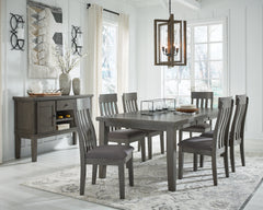 Furniture City Laplace - Ashley Furniture - Hallanden Dining Table, 6 Chairs and Server - Dining Table, 6 Chairs and Server - D589D5
