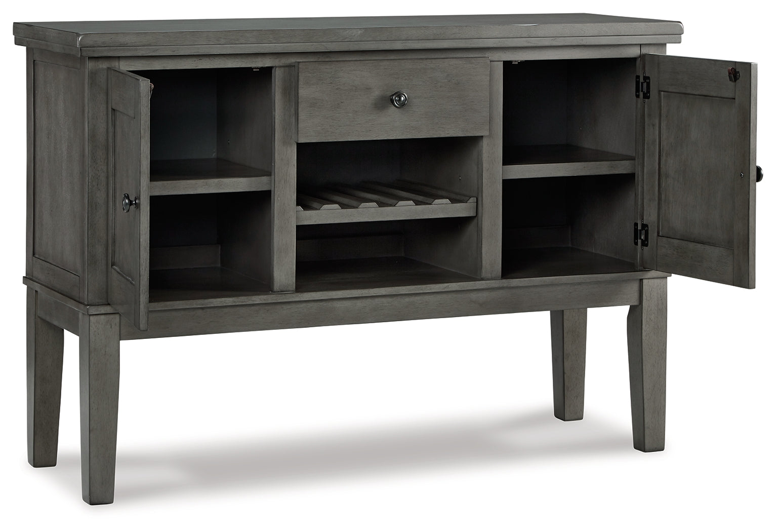 Furniture City Laplace - Ashley Furniture - Hallanden Dining Room - Dining Room Server / Gray / 56"W x 18"D x 38"H - D589-60