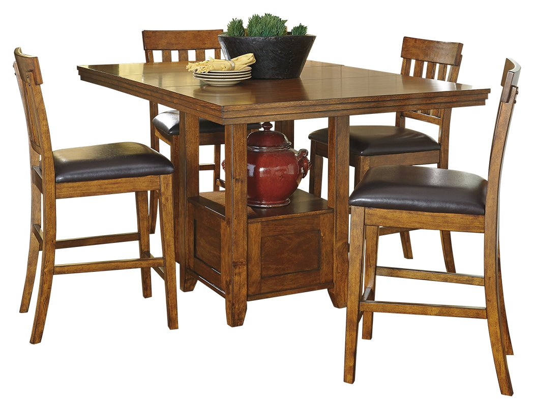 Furniture City Laplace - Ashley Furniture - Ralene Counter Height Dining Table and 4 Barstools - Counter Height Dining Table and 4 Barstools - D594D1