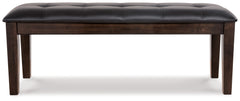 Furniture City Laplace - Ashley Furniture - Haddigan Dining Bench - Large UPH Dining Room Bench / Dark Brown / 50"W x 16"D x 19"H - D596-00