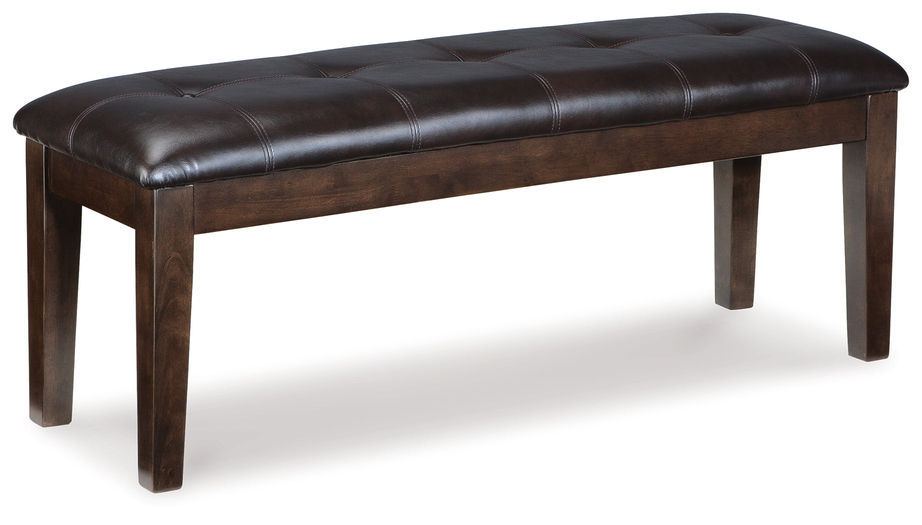 Furniture City Laplace - Ashley Furniture - Haddigan Dining Bench - Large UPH Dining Room Bench / Dark Brown / 50"W x 16"D x 19"H - D596-00