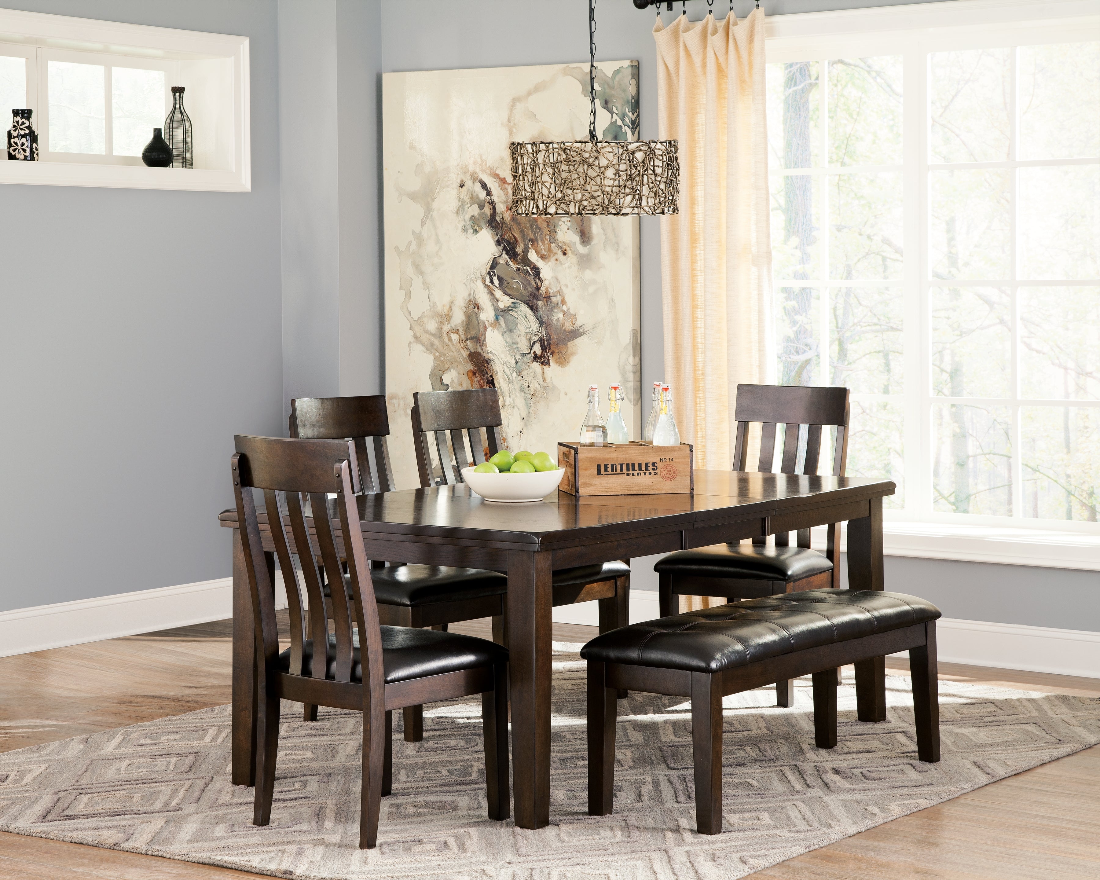 Furniture City Laplace - Ashley Furniture - Haddigan Dining Room - RECT Dining Room EXT Table / Dark Brown - D596-35