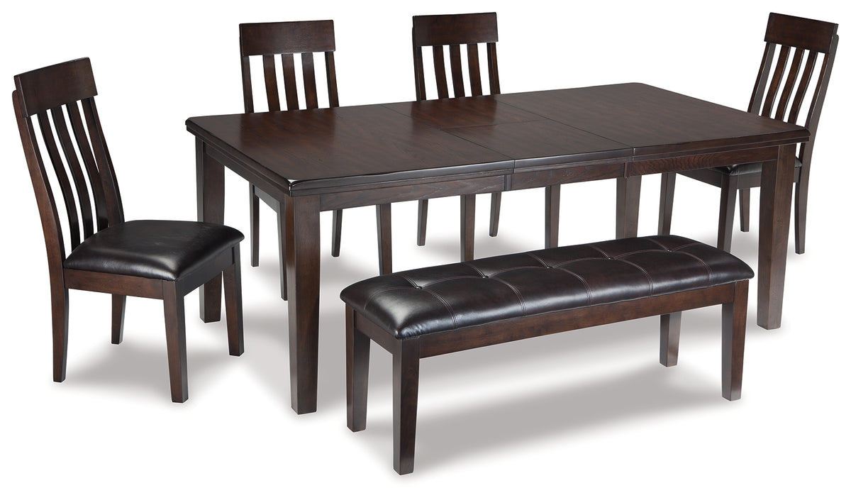 Furniture City Laplace - Ashley Furniture - Haddigan Dining Table with 4 Chairs and Bench - Dining Table with 4 Chairs and Bench - D596D2