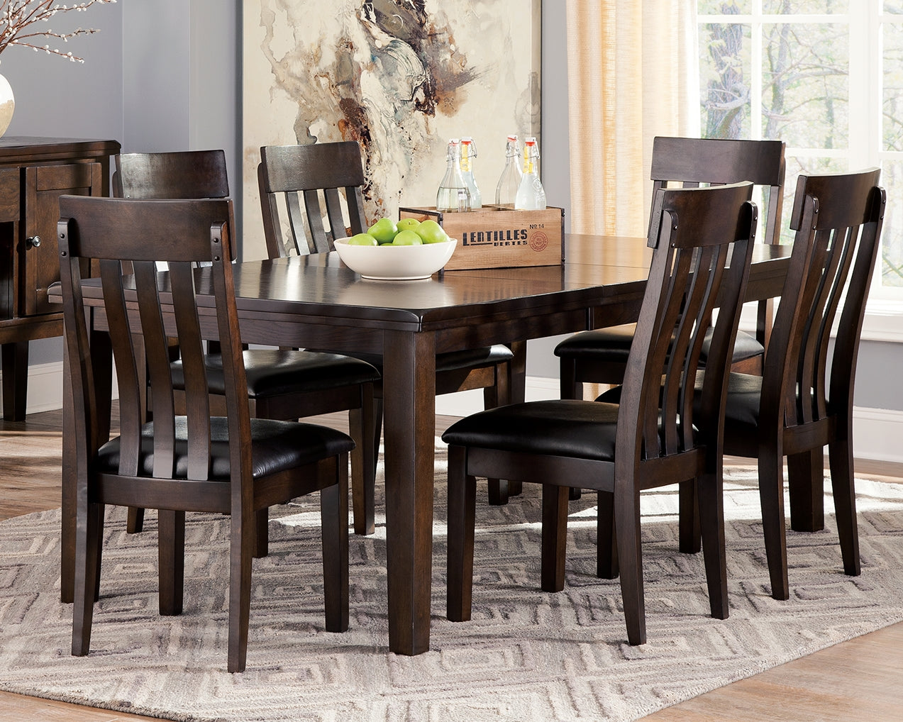 Furniture City Laplace - Ashley Furniture - Haddigan Dining Room - RECT Dining Room EXT Table / Dark Brown - D596-35