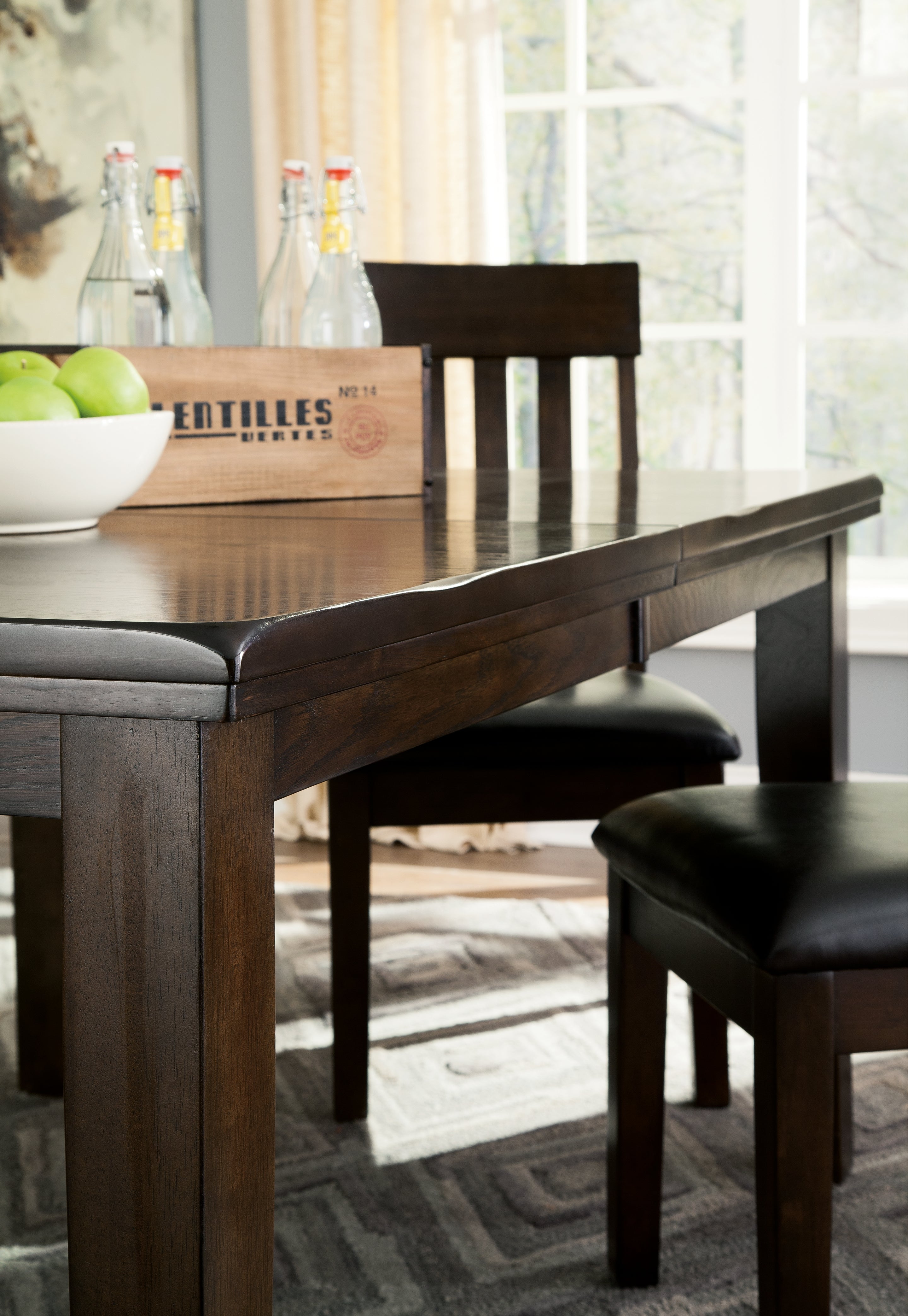 Furniture City Laplace - Ashley Furniture - Haddigan Dining Room - RECT Dining Room EXT Table / Dark Brown - D596-35