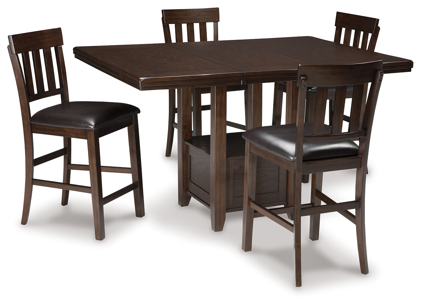 Furniture City Laplace - Ashley Furniture - Haddigan Counter Height Dining Table with 4 Barstools - Counter Height Dining Table with 4 Barstools - D596D5