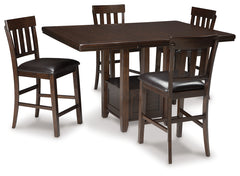 Furniture City Laplace - Ashley Furniture - Haddigan Counter Height Dining Table with 4 Barstools - Counter Height Dining Table with 4 Barstools - D596D5