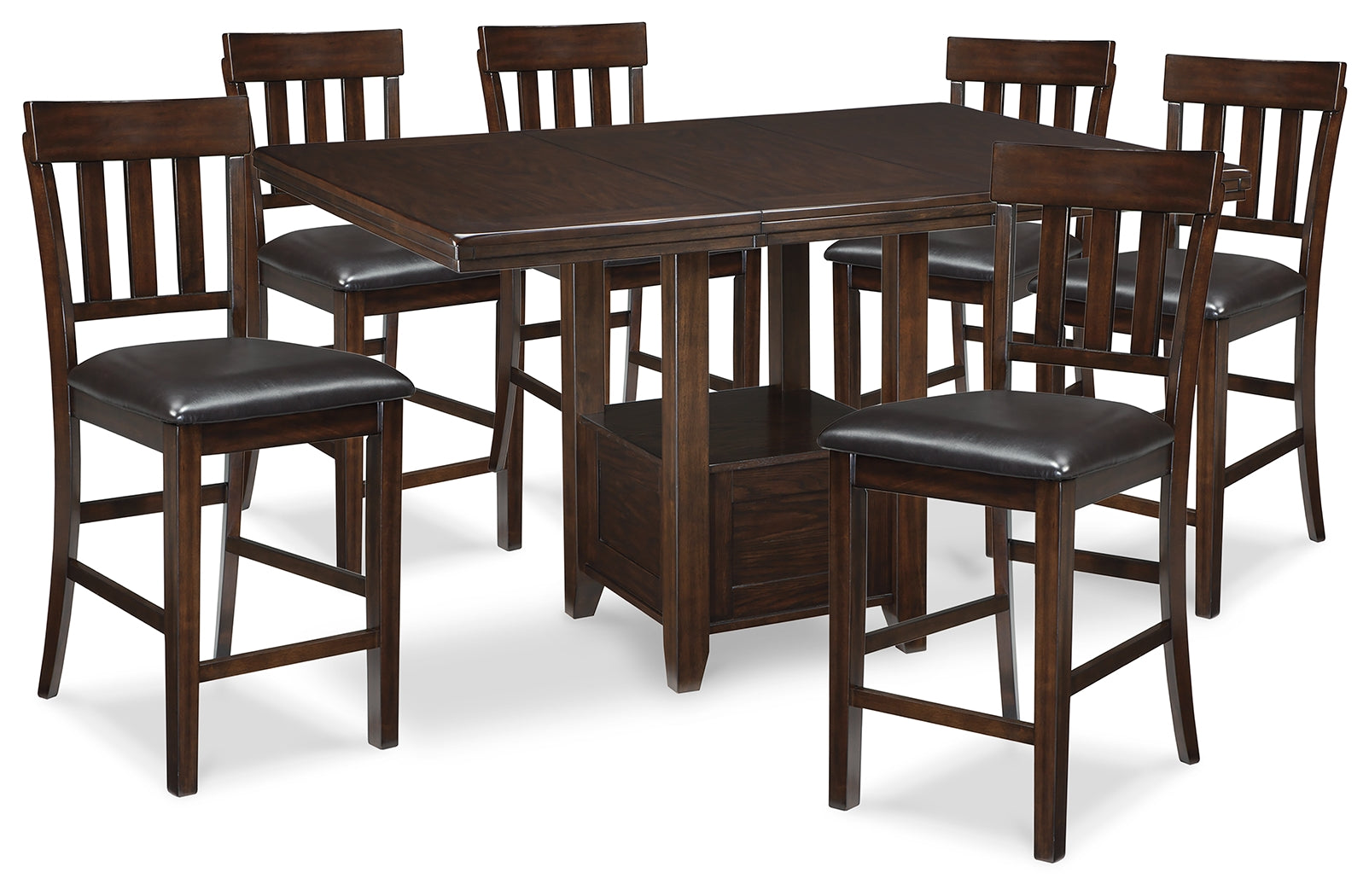 Furniture City Laplace - Ashley Furniture - Haddigan Counter Height Dining Table and 6 Barstools - Counter Height Dining Table and 6 Barstools - D596D7