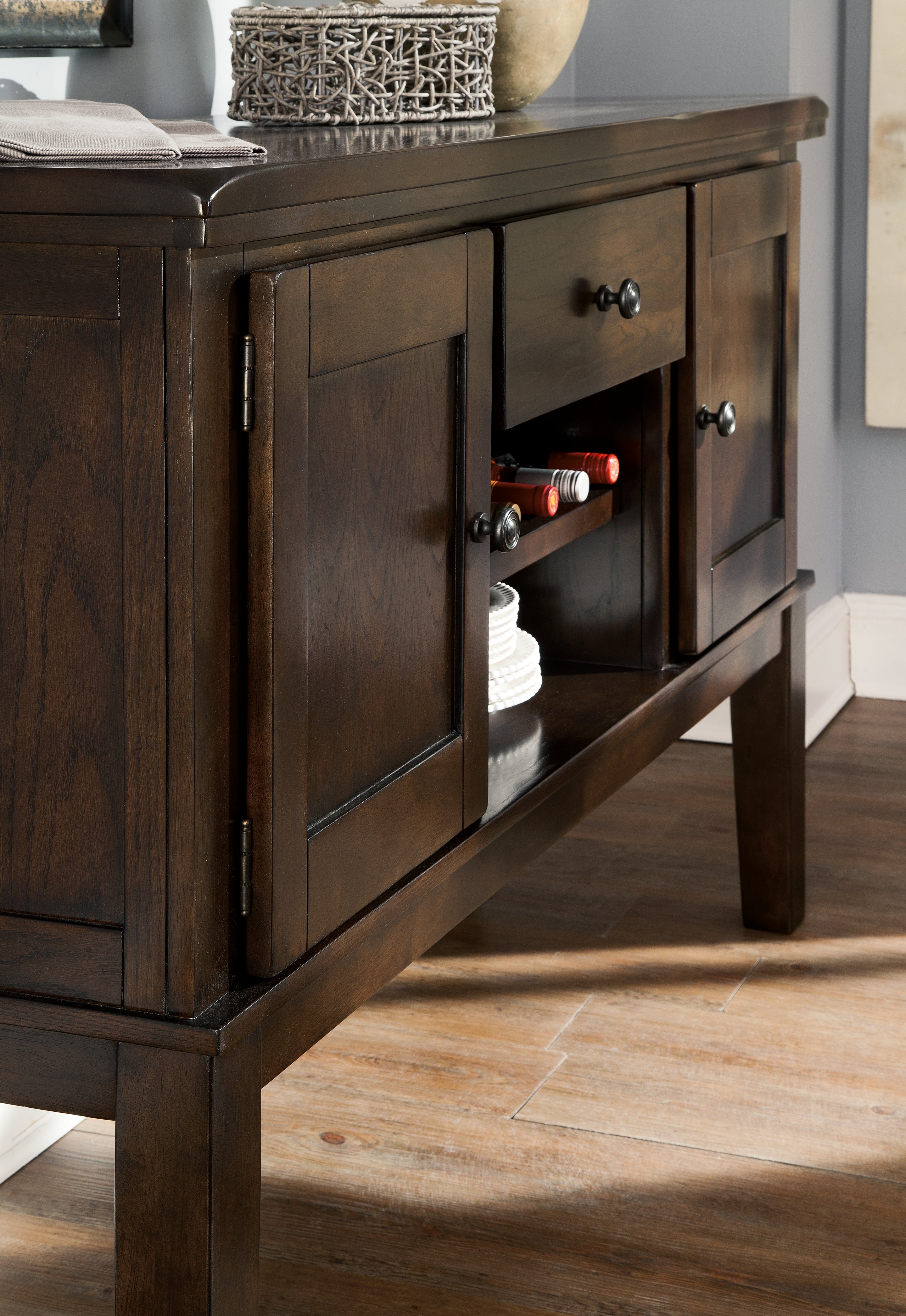 Furniture City Laplace - Ashley Furniture - Haddigan Dining Room - RECT Dining Room EXT Table / Dark Brown - D596-35