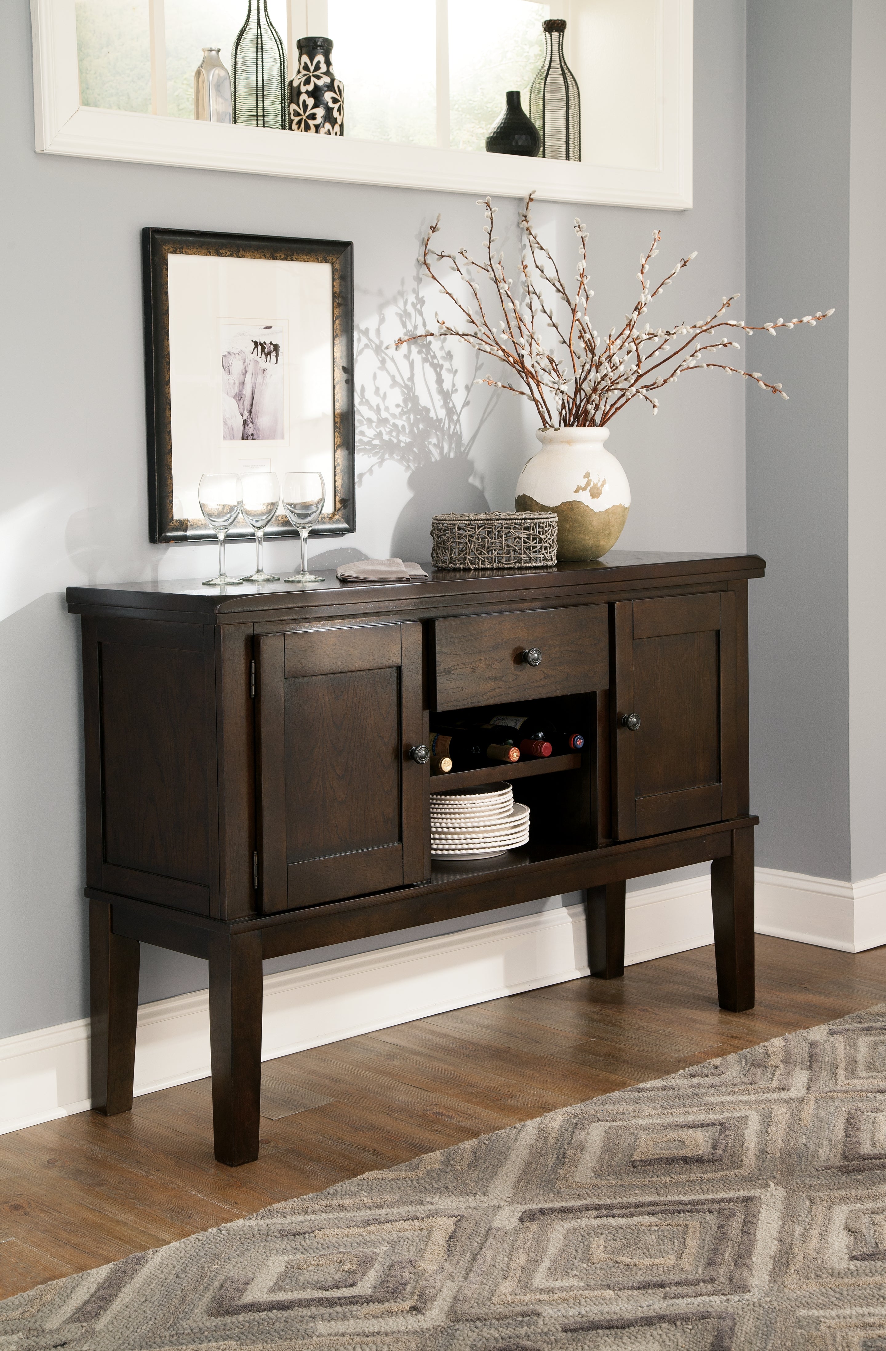 Furniture City Laplace - Ashley Furniture - Haddigan Dining Room - RECT Dining Room EXT Table / Dark Brown - D596-35