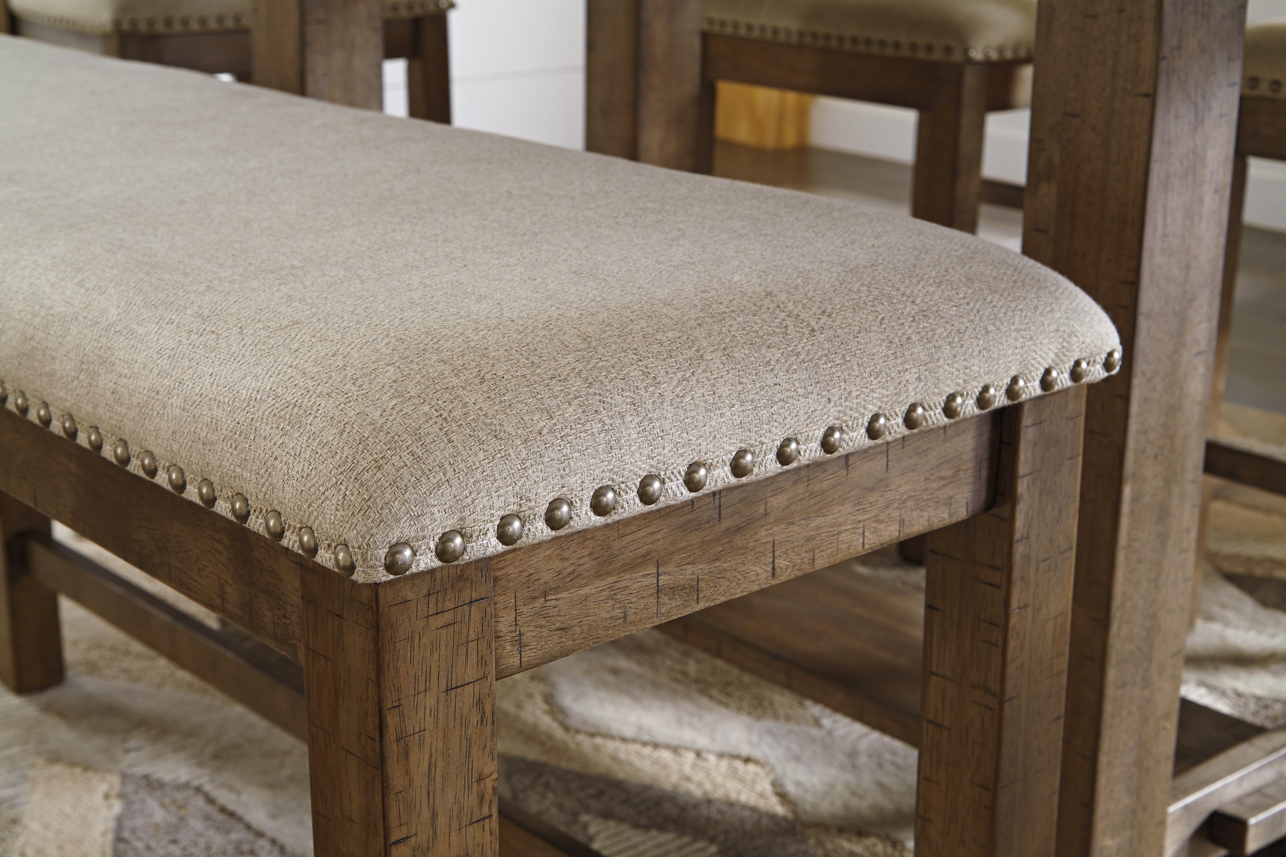 Furniture City Laplace - Ashley Furniture - Moriville Dining Room - Double UPH Bench (1/CN) / Beige - D631-09