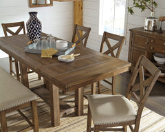Furniture City Laplace - Ashley Furniture - Moriville Dining Room - RECT Dining Room EXT Table / Grayish Brown - D631-45