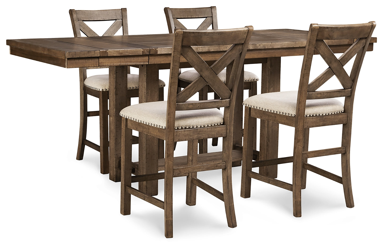 Furniture City Laplace - Ashley Furniture - Moriville Counter Height Dining Table and 4 Barstools - Counter Height Dining Table and 4 Barstools - D631D1