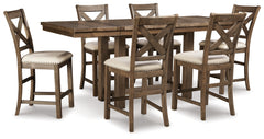Furniture City Laplace - Ashley Furniture - Moriville Counter Height Dining Table and 6 Barstools - Counter Height Dining Table and 6 Barstools - D631D10