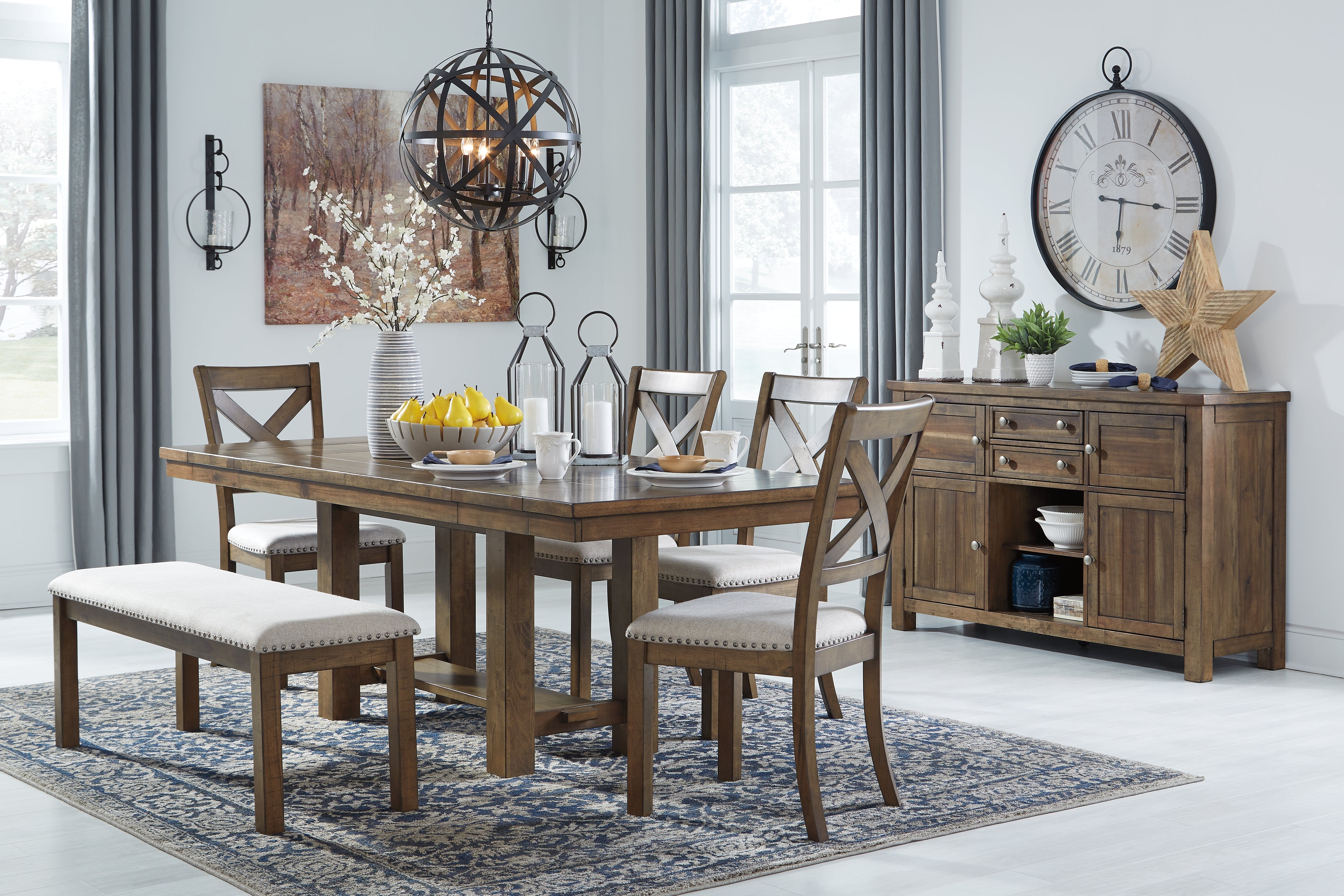 Furniture City Laplace - Ashley Furniture - Moriville Dining Room - Upholstered Bench / Beige - D631-00